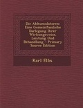 Cover: Die Akkumulatoren - Nabu Press