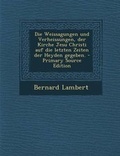 Cover: Die Weissagungen Und Verheissungen, Der Kirche Jesu Christi Auf Die Letzten Zeiten Der Heyden Gegeben. - Nabu Press