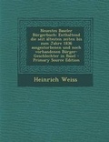 Cover: Neuestes Baseler Burgerbuch - Nabu Press