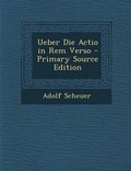 Cover: Ueber Die Actio in Rem Verso - Nabu Press