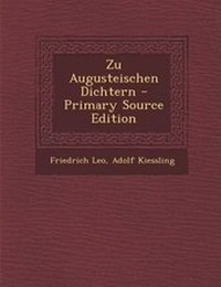 Enlarge image Cover: Zu Augusteischen Dichtern - Nabu Press
