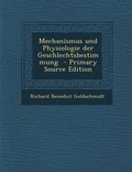 Cover: Mechanismus Und Physiologie Der Geschlechtsbestimmung - Nabu Press