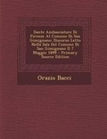 Cover: Dante Ambasciatore Di Firenze Al Comune Di San Gimignano - Nabu Press