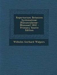Enlarge image Cover: Repertorium Botanices Systematicae - Nabu Press