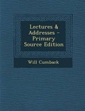 Cover: Lectures & Addresses - Nabu Press
