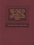 Cover: Higher Education for Women in Japan, 1946-1948 - Nabu Press