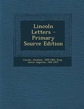 Cover: Lincoln Letters - Nabu Press