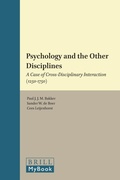 Cover: Psychology and the Other Disciplines - Brill
