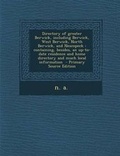 Cover: Directory of Greater Berwick, Including Berwick, West Berwick, North Berwick, and Nescopeck - Nabu Press