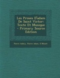 Cover: Les Proses D'Adam de Saint Victor - Nabu Press