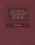 Cover: The Journal of Mrs. Fenton - Nabu Press