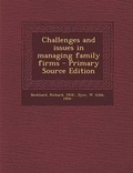 Cover: Challenges and Issues in Managing Family Firms - Nabu Press