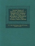 Cover: United States of America, Petitioner, V. Standard Oil Company of New Jersey et al., Defendants. Defendants' Brief on the Facts - Nabu Press