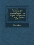 Cover: Kritische Und Exegetische Bemerkungen Zum Bellum Hispaniense - Nabu Press