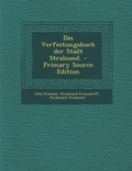 Cover: Das Verfestungsbuch Der Stadt Stralsund. - Nabu Press