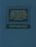 Cover: Polychronicon Ranulphi Higden Monachi Cestrensis - Nabu Press