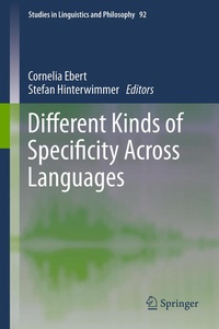 Enlarge image Cover: Different Kinds of Specificity Across Languages - Springer