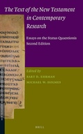 Cover: The Text of the New Testament in Contemporary Research - Brill