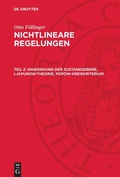 Cover: Anwendung der Zustandsebene, Ljapunow-Theorie, Popow-Kreiskriterium - De Gruyter