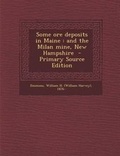 Cover: Some Ore Deposits in Maine - Nabu Press