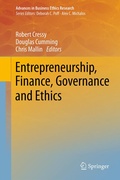 Cover: Entrepreneurship, Finance, Governance and Ethics - Springer