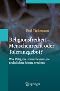 Cover: Religionsfreiheit - Menschenrecht oder Toleranzgebot? - Springer