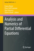 Cover: Analysis and Numerics of Partial Differential Equations - Springer