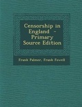Cover: Censorship in England - Nabu Press