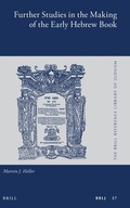 Cover: Further Studies in the Making of the Early Hebrew Book - Brill