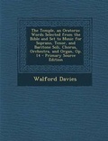 Cover: The Temple, an Oratorio - Nabu Press