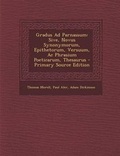 Cover: Gradus Ad Parnassum - Nabu Press