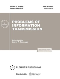 Abbildung von: Problems of Information Transmission - Pleiades Publishing