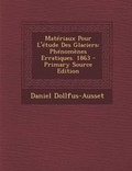 Cover: Materiaux Pour L'Etude Des Glaciers - Nabu Press