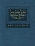 Cover: The Lectures of Boyer, Upon Diseases of the Bones - Nabu Press
