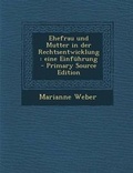 Cover: Ehefrau Und Mutter in Der Rechtsentwicklung - Nabu Press