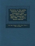 Cover: Forestry in the Public Interest - Nabu Press