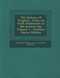 Cover: History of Virginia - Nabu Press