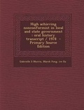 Cover: High Achieving Nonconformist in Local and State Government - Nabu Press