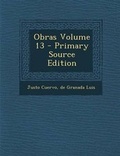 Cover: Obras Volume 13 - Nabu Press