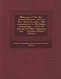 Cover: Memoirs of the REV. Samuel Munson, and the REV. Henry Lyman - Nabu Press