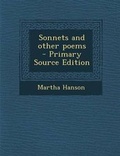 Cover: Sonnets and Other Poems - Nabu Press