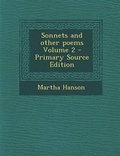Cover: Sonnets and Other Poems Volume 2 - Nabu Press