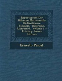 Enlarge image Cover: Repertorium Der Hoheren Mathematik - Nabu Press