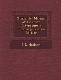 Enlarge image Cover: Students' Manual of German Literature - Nabu Press