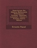 Cover: Repertorium Der Hoheren Mathematik - Nabu Press