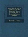 Cover: Know Hte Truth - Nabu Press