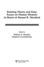 Cover: Relating Theory and Data - Psychology Press Ltd