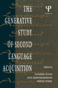 Cover: The Generative Study of Second Language Acquisition - Psychology Press Ltd
