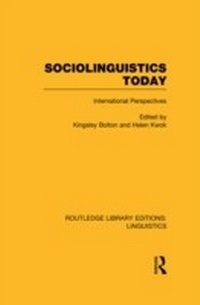 Abbildung von: Sociolinguistics Today - Routledge