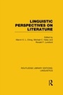 Cover: Linguistic Perspectives on Literature (RLE Linguistics C: Applied Linguistics) - Routledge